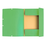Cartella 3 lembi con elastico angolare - A4 - dorso 0,3 cm - cartoncino Lustrè - verde tiglio - Exacompta - immagine 2
