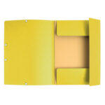 Cartella 3 lembi con elastico angolare - A4 - dorso 0,3 cm - cartoncino Lustrè - giallo limone - Exacompta - immagine 2