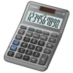 Calcolatrice da tavolo MS-100FM - 10 cifre - big display - grigio - Casio - immagine 2