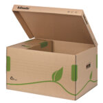 Scatola container EcoBox -  34,5 x 43,9 x 24,2cm - apertura superiore - avana - Esselte - immagine 2
