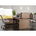 Coppia ante Prestige - per mobile medio/alto - con serratura - 80 x 153,8 cm - spessore 18 mm - melaminico - ciliegio arabis - immagine 2