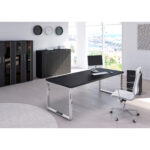 Coppia ante Prestige - per mobile medio/alto - 80 x 153,8 cm - spessore 18 mm - vetro/melaminico - nero venato - immagine 2
