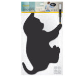 Lavagna da parete Silhouette - 45,5 x 29 cm - forma gatto - nero - Securit - immagine 2