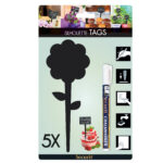Silhouette Tags - formato fiore - 15 x 25 cm - nero - Securit - set 5 pezzi - immagine 3