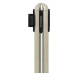 Colonnina segnapercorso cromata - altezza 100 cm - nastro retrattile nero da 210 cm - Securit - immagine 3