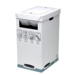Cestino per riciclo Bankers Box System - 30 x 60 x 50 cm - 90 L - bianco - Fellowes - immagine 2