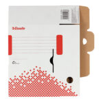 Scatola archivio Speedbox - dorso 8 cm - 35 x 25 cm - bianco e rosso - Esselte - immagine 4
