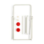 Porta bobina industriale - da terra - 40 x 44 x 80 cm - metallo verniciato - bianco - PerfettoFactory - immagine 2