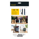 Mini Lavagna con cavalletto nero - 24,4 x 15 cm - nero - Securit - immagine 5