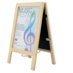 Mini Lavagna Sandwich - 25 x 15,2 cm - faggio - Securit - immagine 2