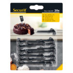 Supporti a spina per targhette - nero - Securit - set 20 pezzi - immagine 3