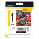 Supporti a spina per targhette - nero - Securit - set 20 pezzi - immagine 4