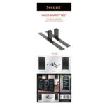 Piedi in metallo nero per lavagne Multiboard - Securit - set 2 pezzi - immagine 2