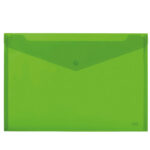 Busta con bottone - 24 x 18,5 cm - PP - colori assortiti fluo - Lebez - conf. 5 pezzi - immagine 2