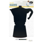 Lavagna da parete Silhouette - 30 x 50 cm - forma moka - nero - Securit - immagine 2