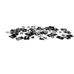 Kit Letter Shelf - mensola porta messaggi Teak + 169 tessere (lettere e numeri) - Securit - immagine 2
