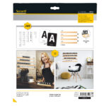 Kit Letter Shelf - mensola porta messaggi Teak + 169 tessere (lettere e numeri) - Securit - immagine 4