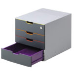 Cassettiera Varicolor Safe - 28 x 29,2 x 35,6 cm - 4 cassetti - con serratura - Durable - immagine 2
