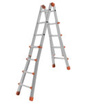 Scala telescopica Squadra - 8+8 gradini - alluminio - Marchetti - immagine 2