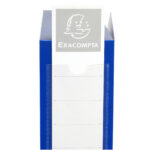 Scatola per archivio box - con bottone - 25 x 33 cm - dorso 8 cm - blu - Exacompta - immagine 3