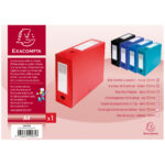 Scatola per archivio box - con bottone - 25 x 33 cm - dorso 10 cm - rosso - Exacompta - immagine 3
