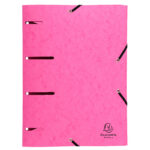 Cartella 3 lembi con elastico angolare - A4 - dorso 0,3 cm - cartoncino lustré - colori assortiti - Exacompta - immagine 3