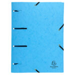 Cartella 3 lembi con elastico angolare - A4 - dorso 0,3 cm - cartoncino lustré - colori assortiti - Exacompta - immagine 5
