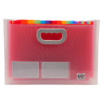 Classificatore con maniglia Crystal - 24 tasche - 33 x 23.5 x 25 cm - PP - Exacompta - immagine 3