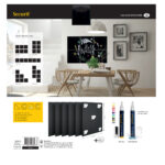 Lavagna da parete XXL - 40 x 40 cm - nero - Securit - set 6 pezzi affiancabili - immagine 4