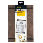 Portamenù Tablet con elastici - 32 x 22 cm - legno di noce - Securit - immagine 3