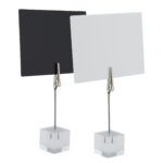 Porta tag - a pinza in acrilico - nero - Securit - set 6 pezzi - immagine 4