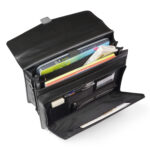 Cartella in similpelle - nero - 41x32x16cm - City Time - immagine 3