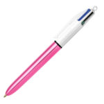 Penna a sfera scatto multifunzione 4 Colours Shine - punta 1,0 mm - fusto colori assortiti - Bic - conf. 12 pezzi - immagine 5