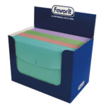 Busta con bottone Pastel - A4 - PP - colori assortiti - Favorit - immagine 2