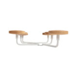 Appendiabiti da muro - 6 posti - 35,5 x 59,5 x 8 cm - metallo/legno - bianco - Alba - immagine 4