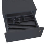 Cassettiere in metallo - 3 cassetti - 40 x 59 x 54 cm - nero - Bertesi - immagine 2