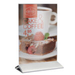 Display da tavolo - A6 - base acciaio - Securit - immagine 5