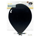 Lavagna da parete Silhouette - 39,6 x 29 cm - forma palloncino - nero - Securit - immagine 2