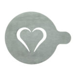 Stencil per caffè - 10 x 12,4 x 0,1 cm - forma cuore e smile - Securit - set 2 pezzi - immagine 2