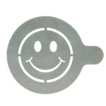 Stencil per caffè - 10 x 12,4 x 0,1 cm - forma cuore e smile - Securit - set 2 pezzi - immagine 3