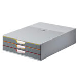 Cassettiera Varicolor portamonitor - 28 x 9,5 x 35,6 cm - 3 cassetti - Durable - immagine 3