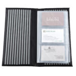 Portabiglietti da visita Professional - similpelle - nero - 12,5x23,5 cm - City Time - immagine 2