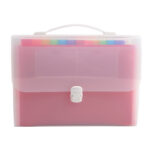 Classificatore valigetta con maniglia - cristallo - 33x29cm - 24 tasche - Exacompta - immagine 2