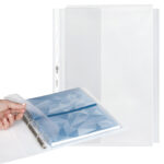 Buste forate ATLA GS P - 21 x 29,7 cm - PP - c/soffietto e patella - trasparente buccia - Sei Rota - conf. 10 pezzi - immagine 2