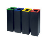 Contenitore gettacarte Bob Color - 30 x 20 x 70 cm - 42 L - metallo - nero - Medial - immagine 3