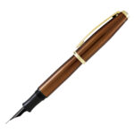 Penna stilografica Aldo Domani - punta M - fusto tabacco - Monteverde - immagine 2