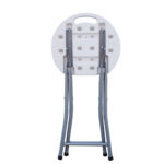 Sgabello Horeca - pieghevole - 44 x 30 x 30 cm - acciaio/HDPE - bianco - Garden Friend - immagine 2