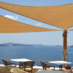 Tenda a vela triangolare ombreggiante - 5 x 5 x 5 m - PL - tortora - X-Robust - immagine 3