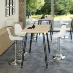 Tavolo alto Skinny Metal - 180 x 80 x 105 cm - nero/rovere - immagine 2