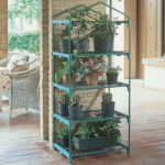Serra Azalea - 4 ripiani - 70 x 50 x 158 cm - acciaio verniciato/PVC - verde/trasparente - Verdemax - immagine 2